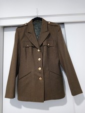 Fine Wool Military Army Costume Jacket Epaulettes Removable Eagle Buttons M