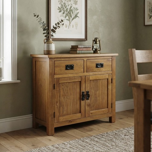 Rustic oak small sideboard 2 - oak,