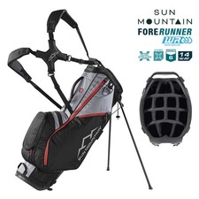 Sun Mountain ForeRunner 14-Way Carry Stand Golf Bag - Black / Nickel / Red 2026