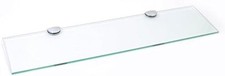 Long glass shelf - , chrome