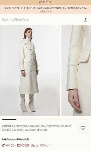 Karen millen italian manteco - millen,