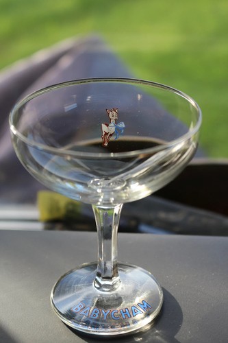 Vintage babycham glass white - vintage,