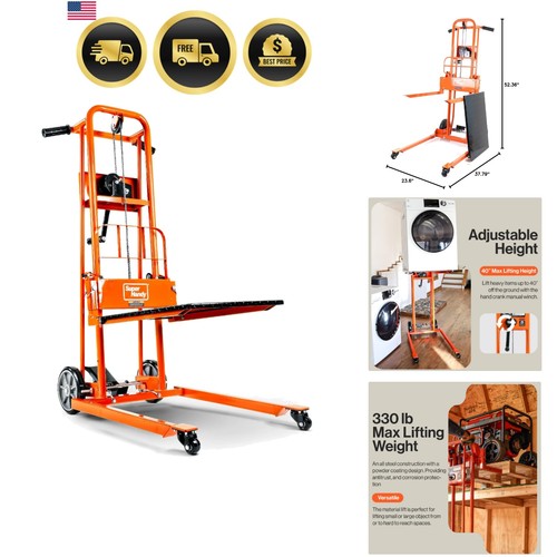 Material lift winch stacker - material,
