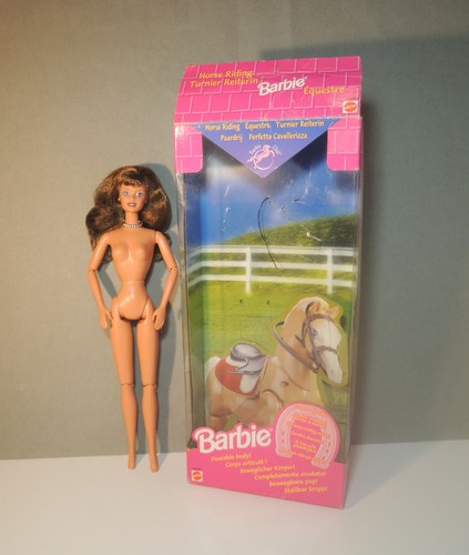Barbie doll horse riding nude - barbie,