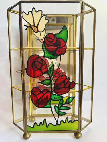 Decorative glass brass - brass, mirror
