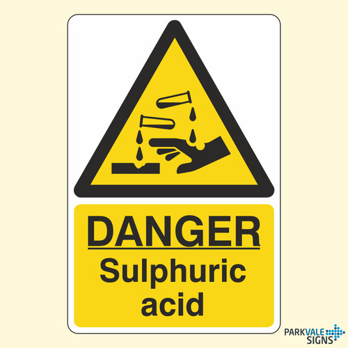 Danger sulphuric acid sign - danger,