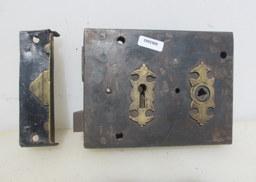 Victorian iron door - latch, rim
