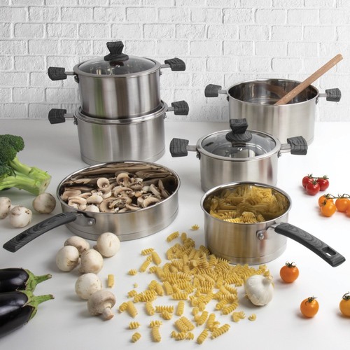 6pc cookware set stainless - 6pc,