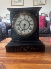 Antique Ansonia Cast Iron Chiming Mantle Clock In Full Working Order