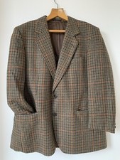 Classic Gents Tweed Wool Magee Check Jacket 42 Inch Chest