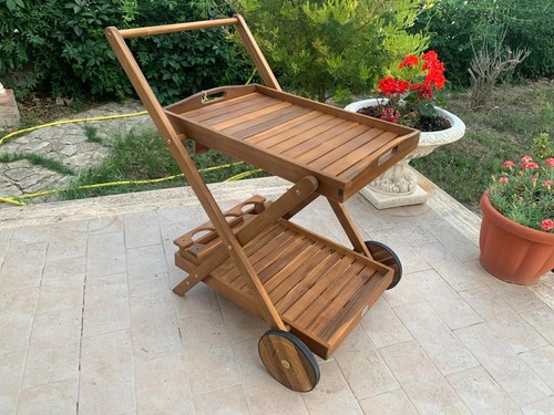 Wood drinks trolley - trolley, 2-tier