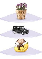 Floating Corner Shelf 3 Tiers