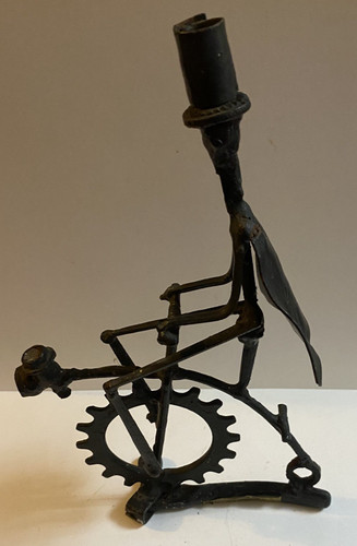 Recycled metal sculpture man - metal, sculpture,