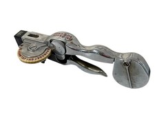 Vintage DYMO-MITE Tapewriter Model M-33 Label Maker Chrome Embosser Tool w/ Tape