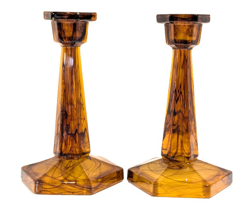 Vintage amber slag - amber, glass