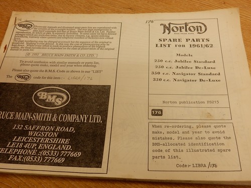 Norton spare parts list - norton,