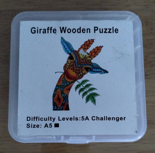 Giraffe wooden puzzle - giraffe,