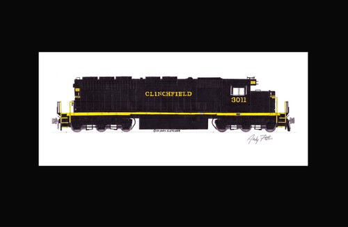 Clinchfield sd40 3011 x17 - clinchfield, 11"x17"