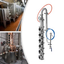 4" inch Reflux Column Moonshine Still w/ Dephlegmator, Condenser, Bubble Plate