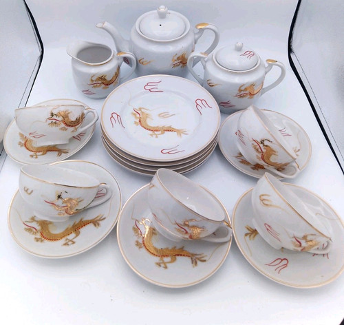 Japanese dragon ware - dragon, set