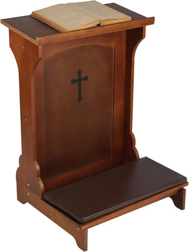 Solid wood prayer bench stool - solid,