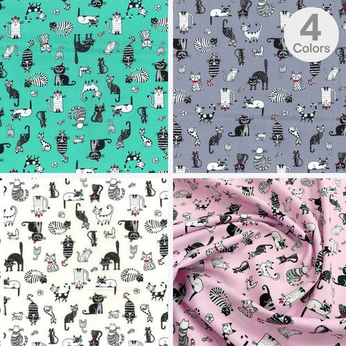 Crazy cat fabric - crazy,