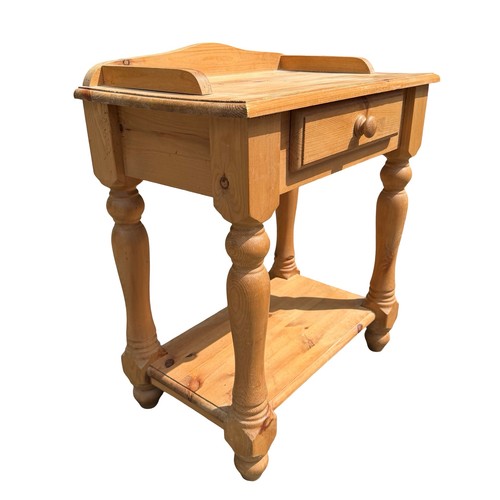 Contemporary pine side table - contemporary,