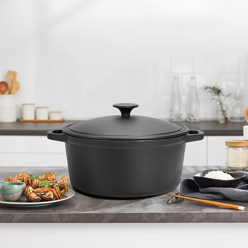 Cast iron round casserole dish - cast,