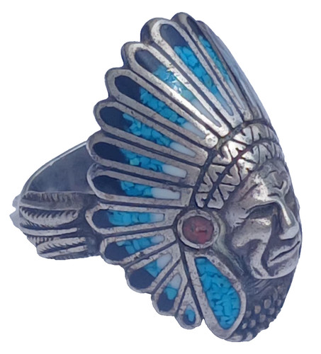 Vtg sterling silver indian - sterling,