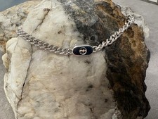 Clogau Welsh Silver & 9ct Rose Gold Mens Curb Chain Bracelet Sterling 925 Wales