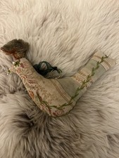 Vintage Antique Fabric Textile Christmas Victorian Bird Decoration