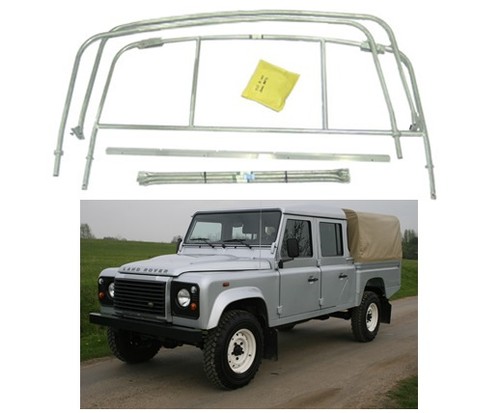 Galvanised rear hood stick - hood, set