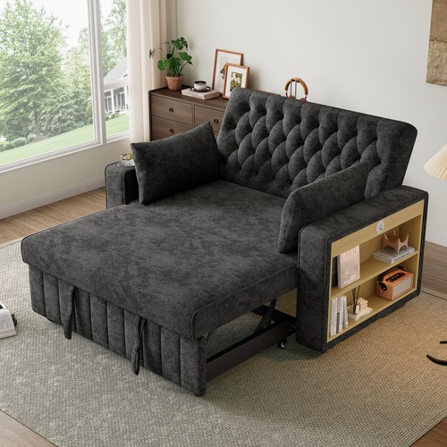 Grey chenille pull - in,