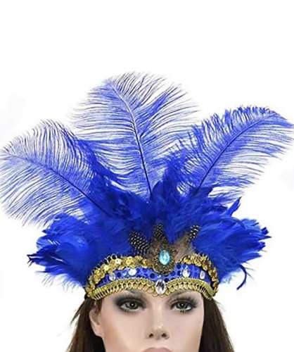 Elegant blue feathered - blue,
