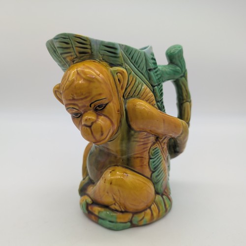 Vibrant majolica monkey - majolica,