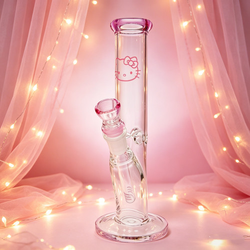 Glass bong pink kitty - bong,