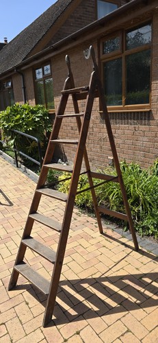 Vintage wooden step ladder - wooden,