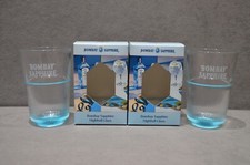 2x Bombay Sapphire Long Drink Highball Ribbed Glass 35cl 350ml In Gift Box New