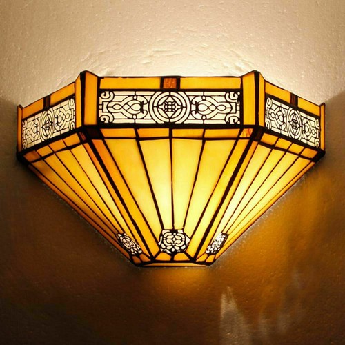 Hexagon style tiffany wall - style,