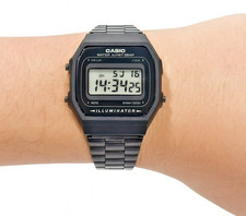 NEW Casio A168WEGC-3DF Classic Digital Watch Stainless Steel Retro BLACK-boxed