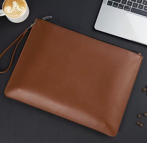 Leather document bag - document,