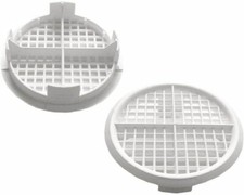 8 x White Plastic 70mm Round Soffit Air Vents, UPVC Push Fit Eaves Disc Fascia