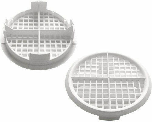 White plastic 70mm - 8, round