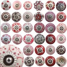 Pink Ceramic Door Knobs 30+ DESIGNS Red Retro Vintage Shabby Chic Drawer Pulls