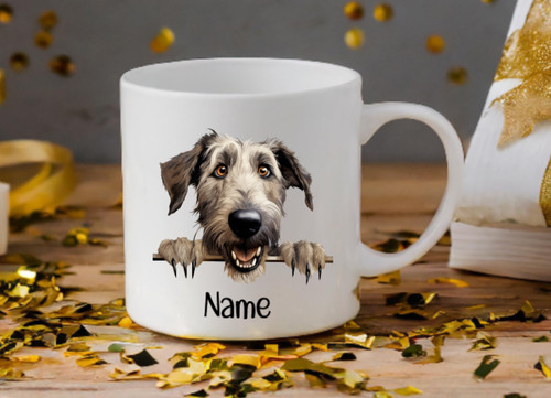 Irish wolfhound dog peeping - dog,