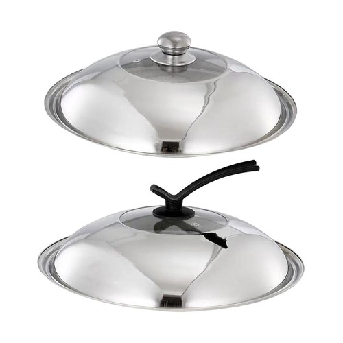 Stainless steel wok lid - steel,
