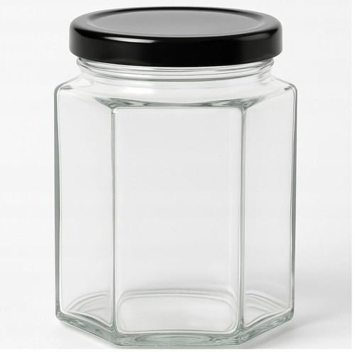 280ml hexagonal glass jar - 280ml,