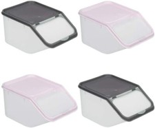 4X Stackable Pet Food Storage Container 3.7L Dog Cat Animal Bin Dry Feed Seed