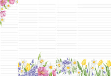 Floral Border Writing Paper, A4 Writing Paper, Floral Stationery, Writing Set