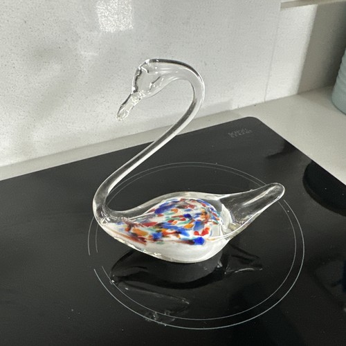 Vintage glass swan - vintage,